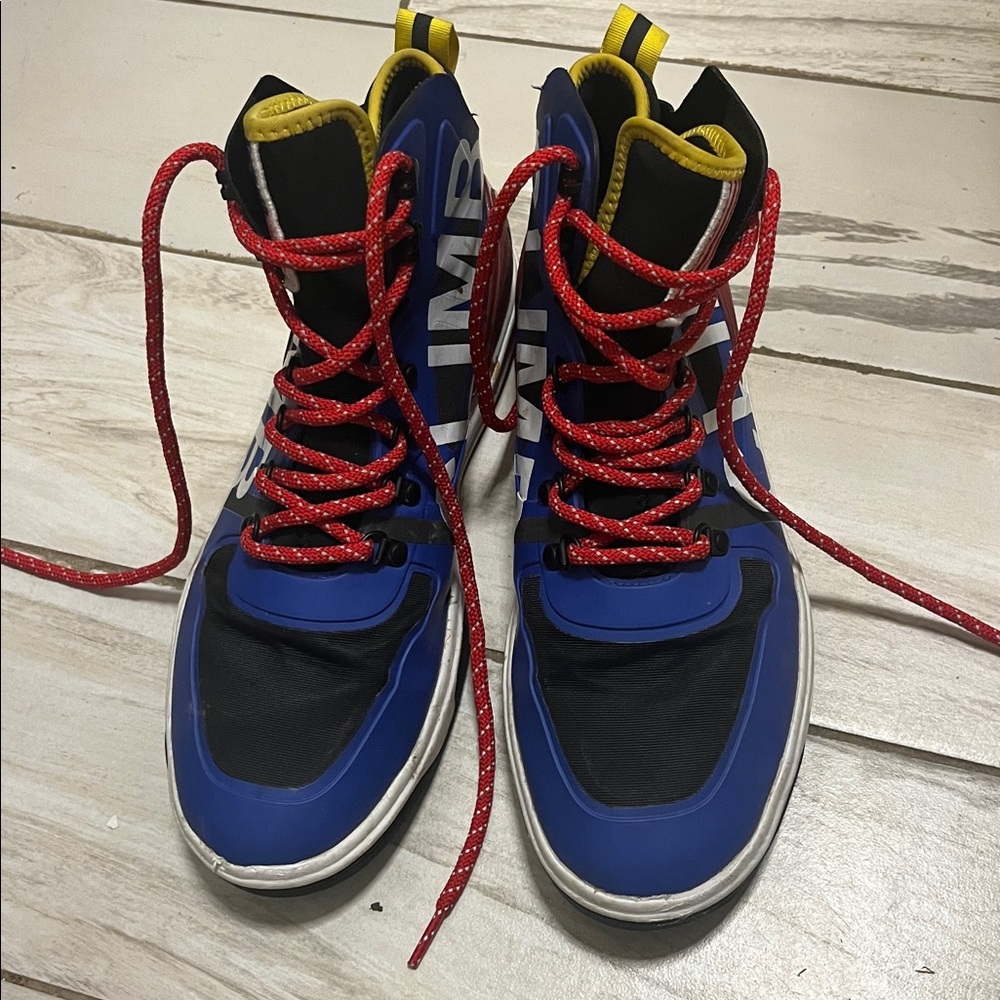 Men’s Ralph Lauren Polo Black/Yellow/Blue/Red Canvas Climbing Sneakers Size 8